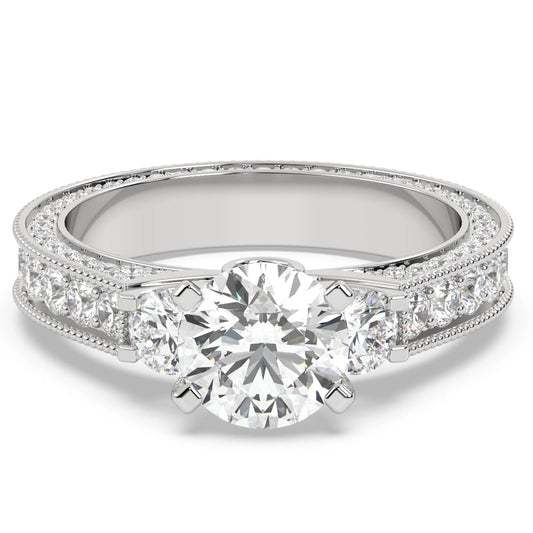 Trellis Moissanite Engagement Ring