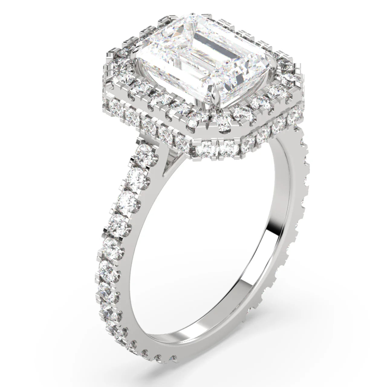 Emerald Cut Moissanite Ring