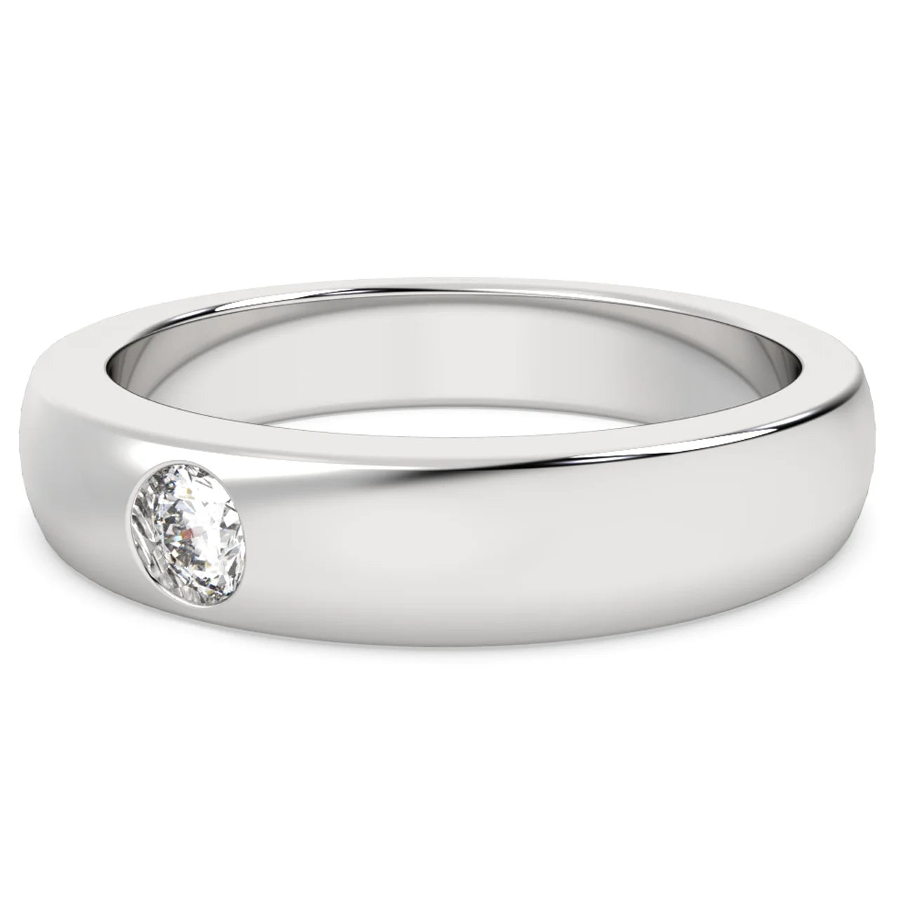 Men's Round Moissanite Wedding Ring