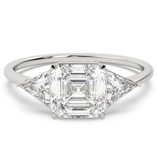 Asscher Cut Three Stone Ring