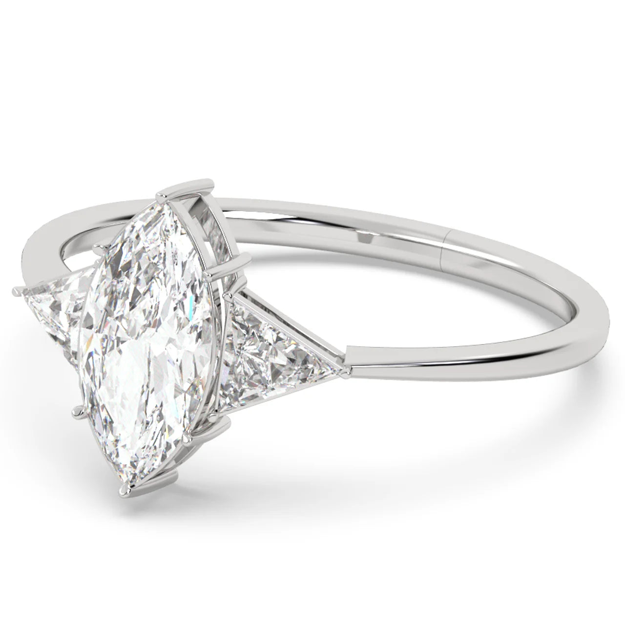 thin band engagement ring