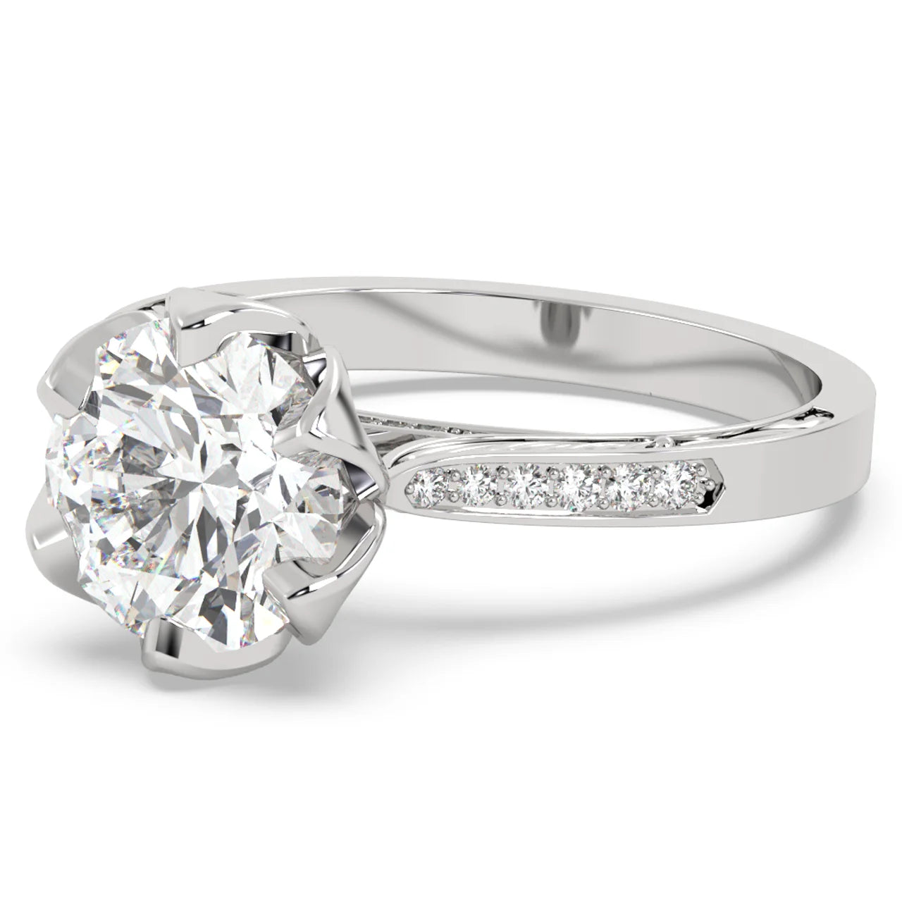 Tulip Setting Engagement Ring