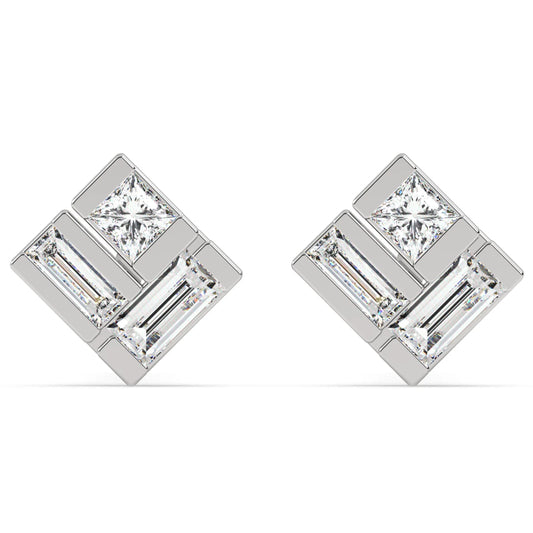 Moissanite Geometric Earrings