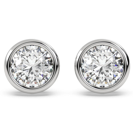 solitaire diamond ear studs