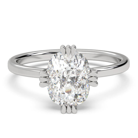 Hidden Halo Cushion Engagement Ring - Mara Jewels