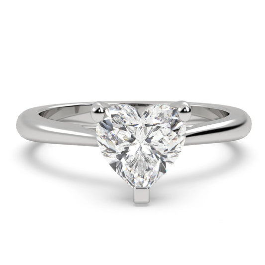 Heart Shape Moissanite Solitaire Ring