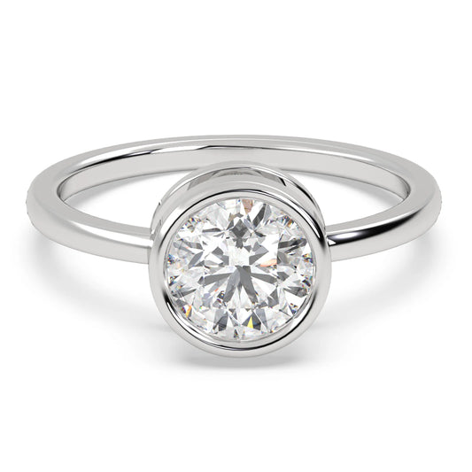 Bezel Set Engagement Ring