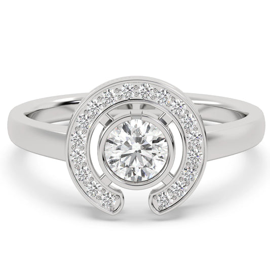 Halo Moissanite Ring