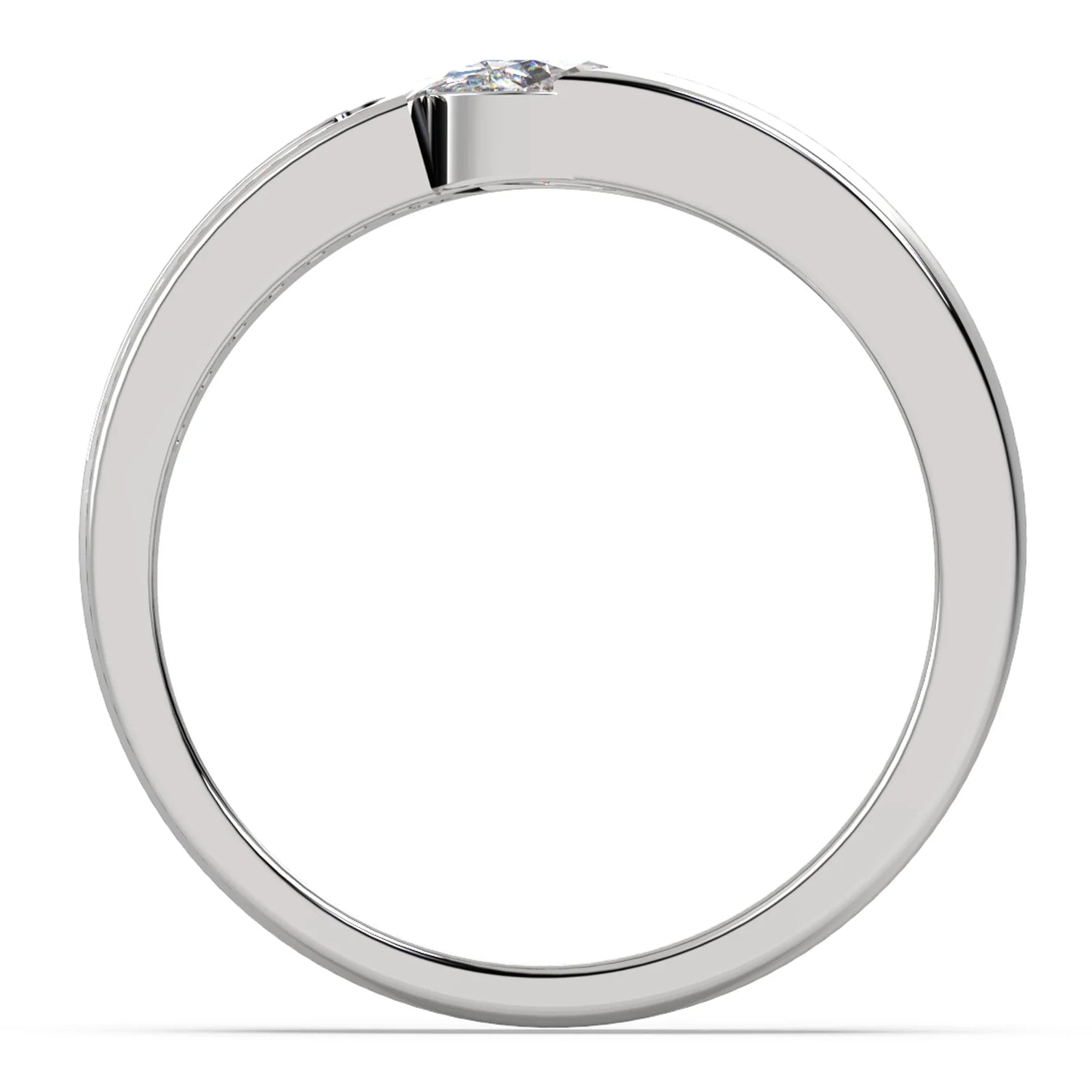 Tension Set Oval Ring - Mara Jewels